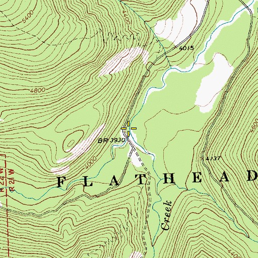Topographic Map of Hallowat Creek, MT
