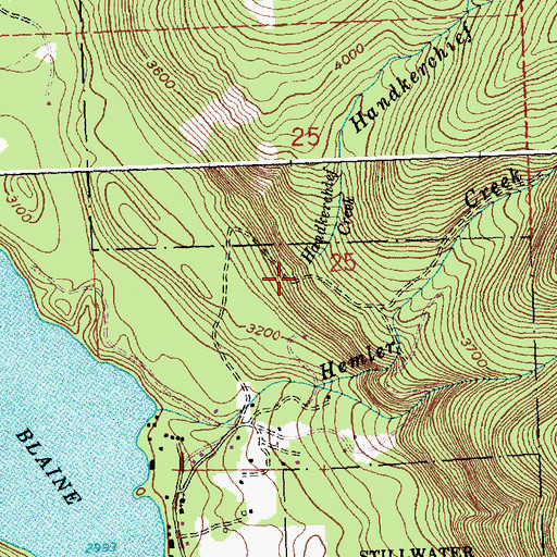 Topographic Map of Handkerchief Creek, MT