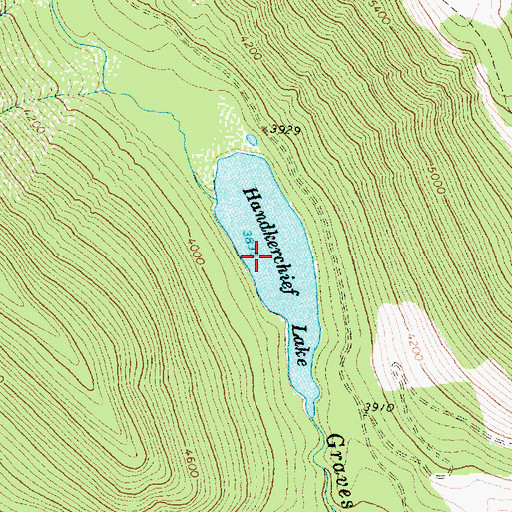 Topographic Map of Handkerchief Lake, MT