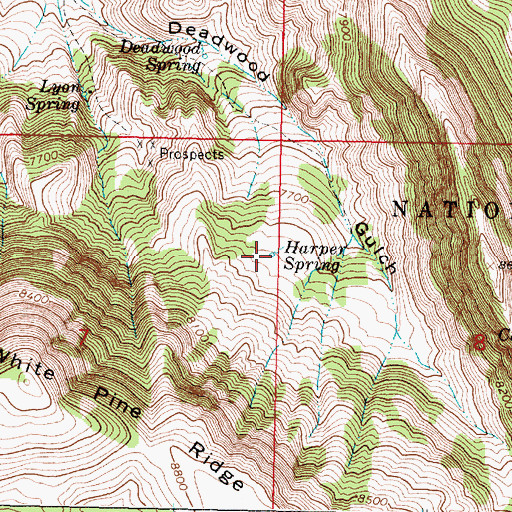 Topographic Map of Harper Spring, MT