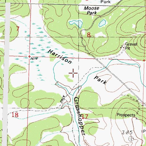 Topographic Map of Harrison Park, MT