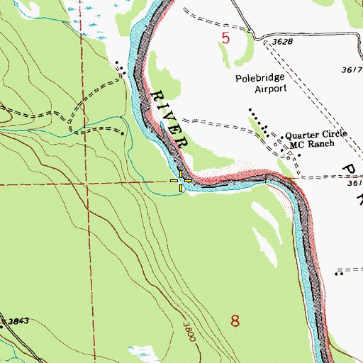 Topographic Map of Hawk Creek, MT