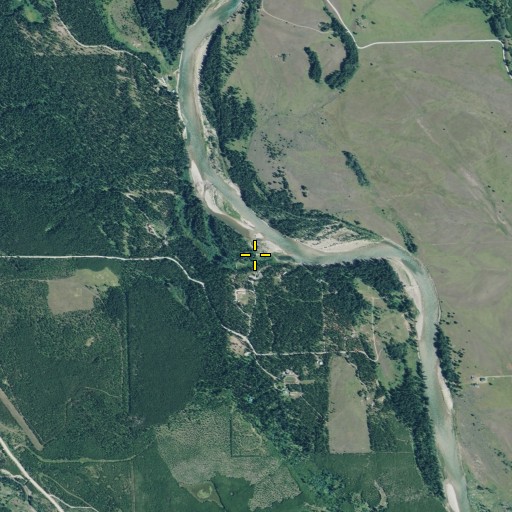 Aerial/Satellite Image of Hawk Creek, MT
