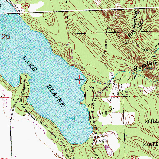 Topographic Map of Hemler Creek, MT