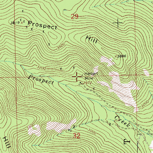 Topographic Map of Herbert Mine, MT