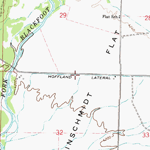 Topographic Map of Hoffland Lateral, MT