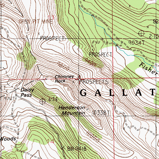 Topographic Map of Homestake Mine, MT