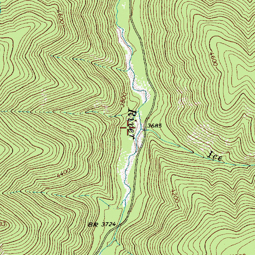 Topographic Map of Ice Creek, MT