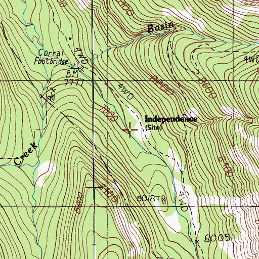 Topographic Map of Independence, MT