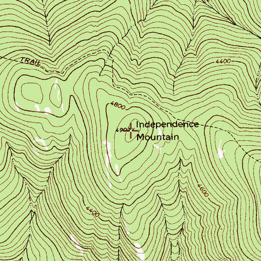 Topographic Map of Independence Mountain, MT