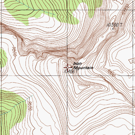 Topographic Map of Iron Mountain, MT