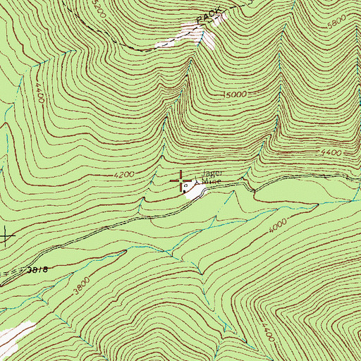 Topographic Map of Jager Mine, MT