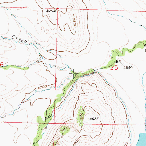 Topographic Map of Jefferson Creek, MT