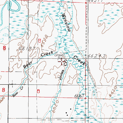 Topographic Map of Jones Creek, MT