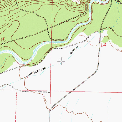 Topographic Map of Jorgenson Ditch, MT