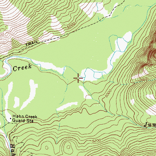 Topographic Map of Jumbo Creek, MT