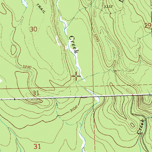 Topographic Map of King Creek, MT