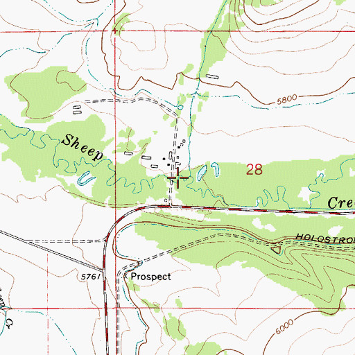 Topographic Map of Kinney Creek, MT