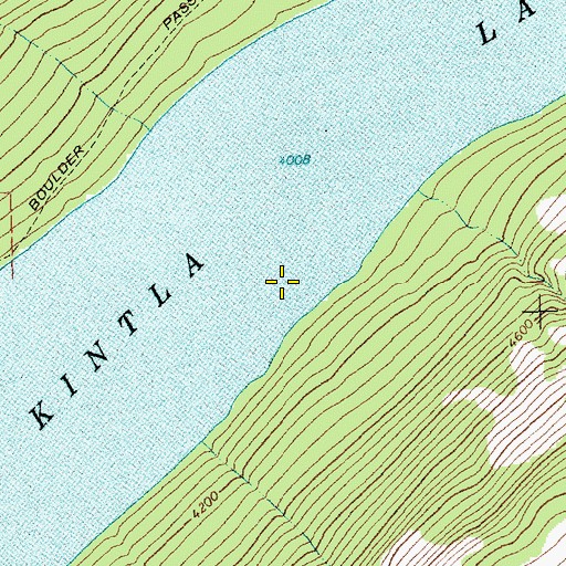 Topographic Map of Kintla Lake, MT