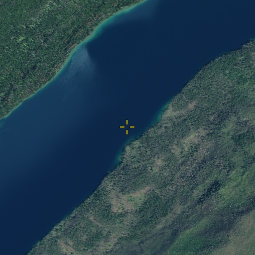 Aerial/Satellite Image of Kintla Lake, MT