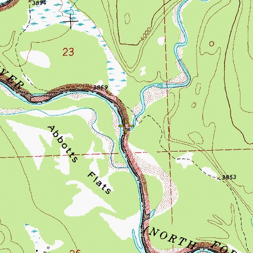 Topographic Map of Kishenehn Creek, MT