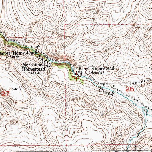 Topographic Map of Kline Homestead, MT