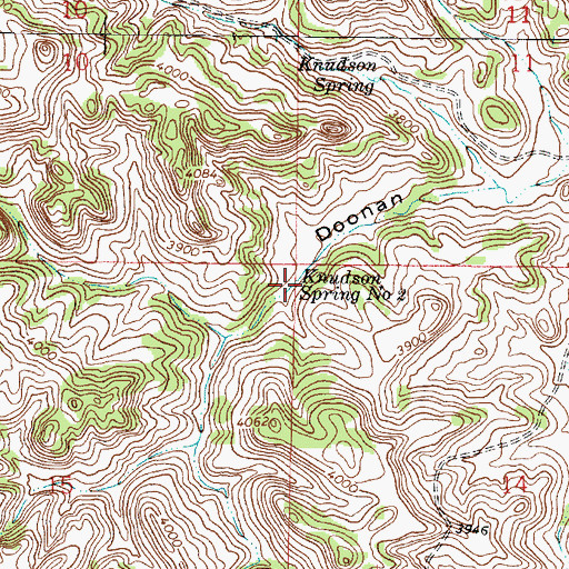 Topographic Map of Knudson Spring Number Two, MT