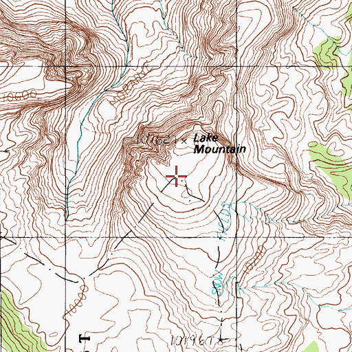 Topographic Map of Lake Mountain, MT