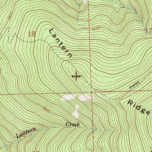 Topographic Map of Lantern Ridge, MT