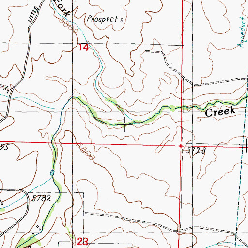 Topographic Map of Left Fork Little Basin Creek, MT