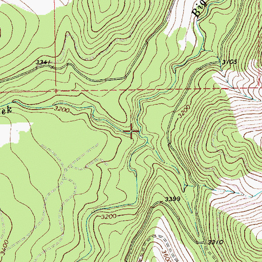 Topographic Map of Leigh Creek, MT