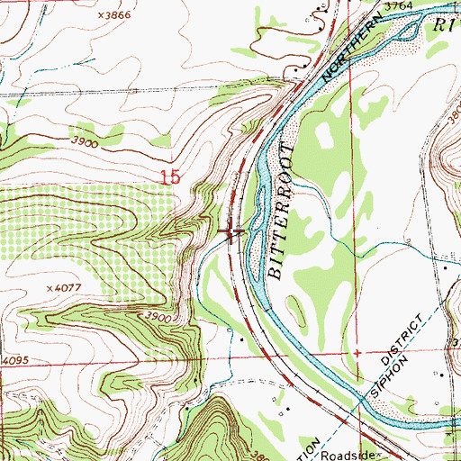 Topographic Map of Lick Creek, MT