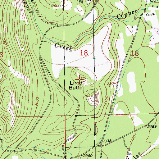 Topographic Map of Lime Butte, MT