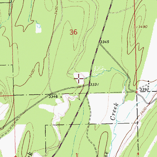 Topographic Map of Lime Creek, MT
