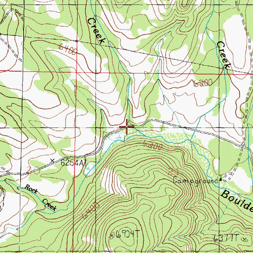 Topographic Map of Little Cottonwood Creek, MT