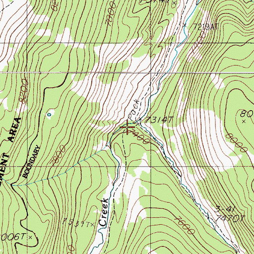 Topographic Map of Little Sage Creek, MT