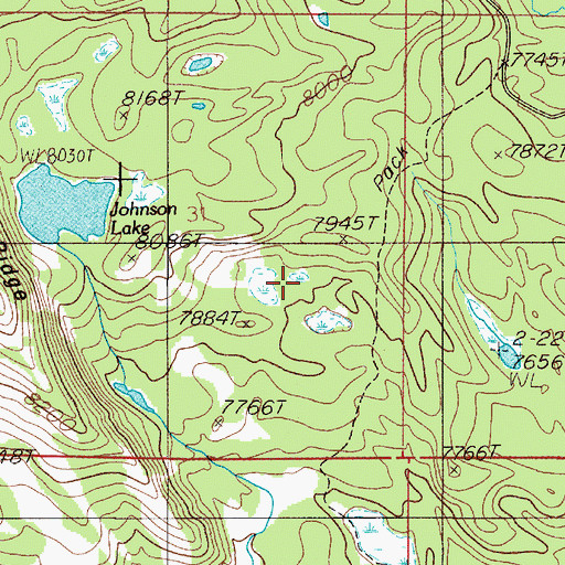 Topographic Map of Little Tepee Creek Trail, MT