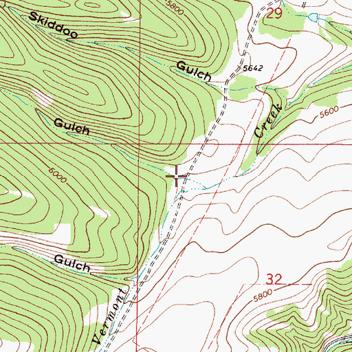 Topographic Map of Long Gulch, MT