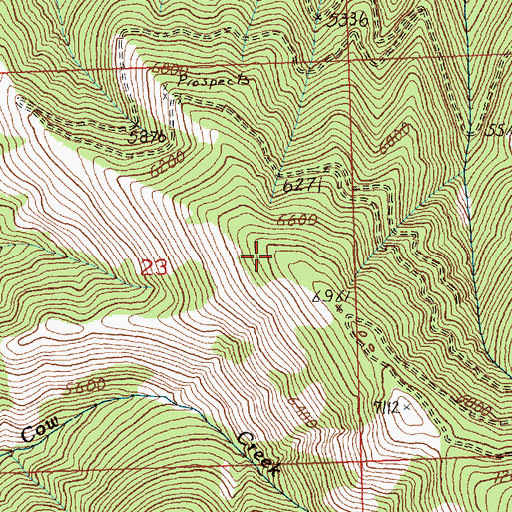 Topographic Map of Lookout Mountain Trail, MT