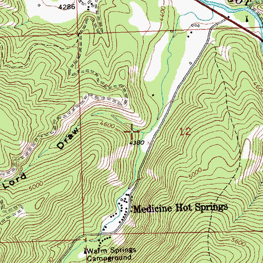 Topographic Map of Lord Draw, MT