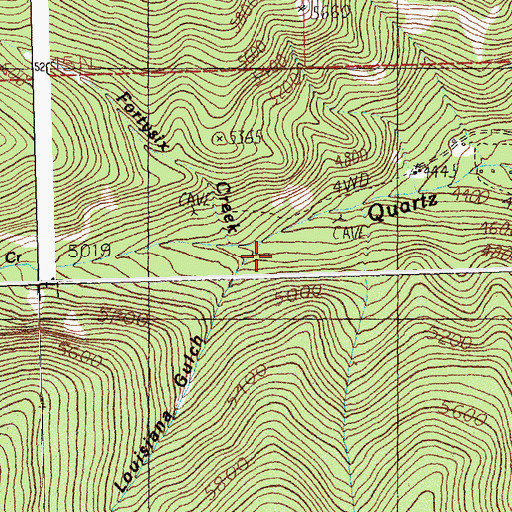 Topographic Map of Louisiana Gulch, MT
