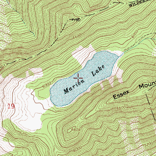 Topographic Map of Marion Lake, MT