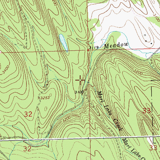 Topographic Map of Marl Lake Creek, MT