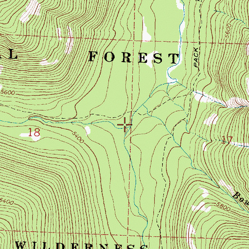 Topographic Map of Marshall Creek, MT