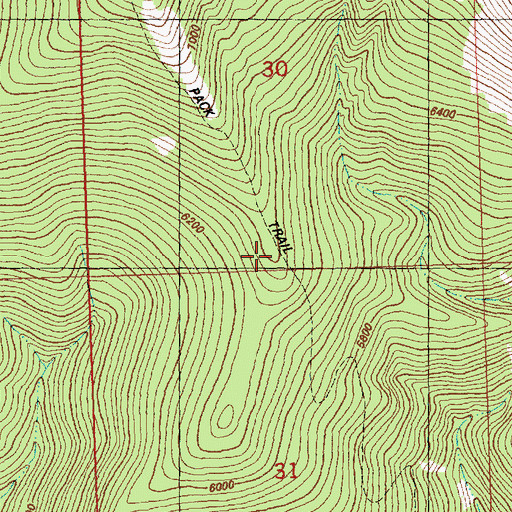 Topographic Map of McCormick Creek Trail, MT