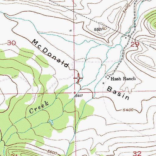 Topographic Map of McDonald Basin, MT