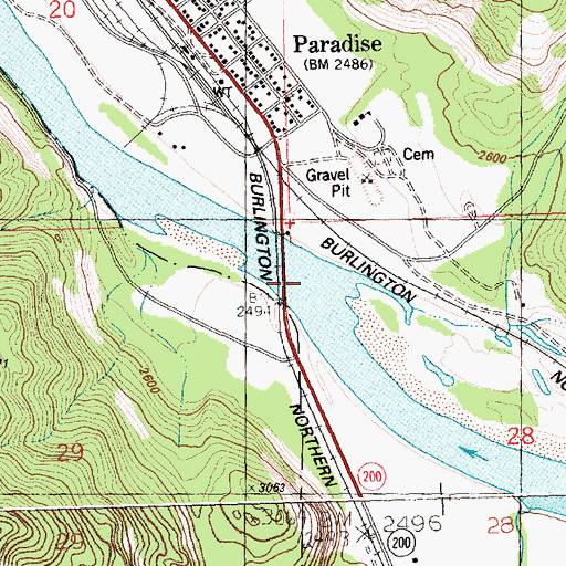 Topographic Map of McLaughlin Creek, MT