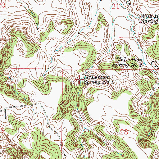 Topographic Map of McLennon Spring Number One, MT