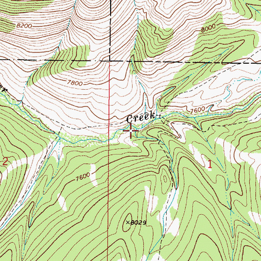 Topographic Map of Meadow Creek, MT
