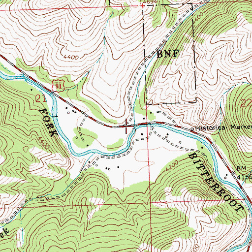 Topographic Map of Medicine Tree Creek, MT